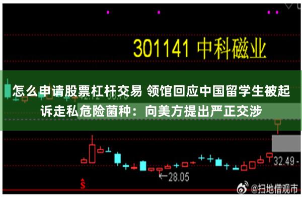 怎么申请股票杠杆交易 领馆回应中国留学生被起诉走私危险菌种：向美方提出严正交涉