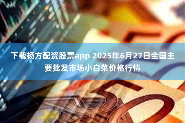 下载杨方配资股票app 2025年6月27日全国主要批发市场小白菜价格行情