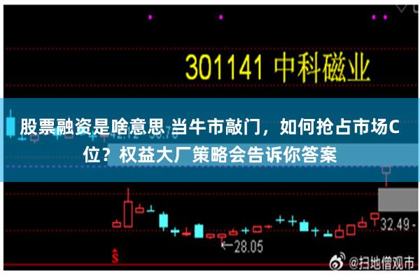 股票融资是啥意思 当牛市敲门，如何抢占市场C位？权益大厂策略会告诉你答案